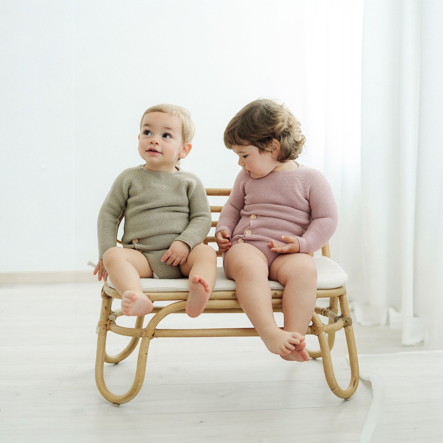 Marsiglia | completino maglia e pantaloncino rifinito a mano