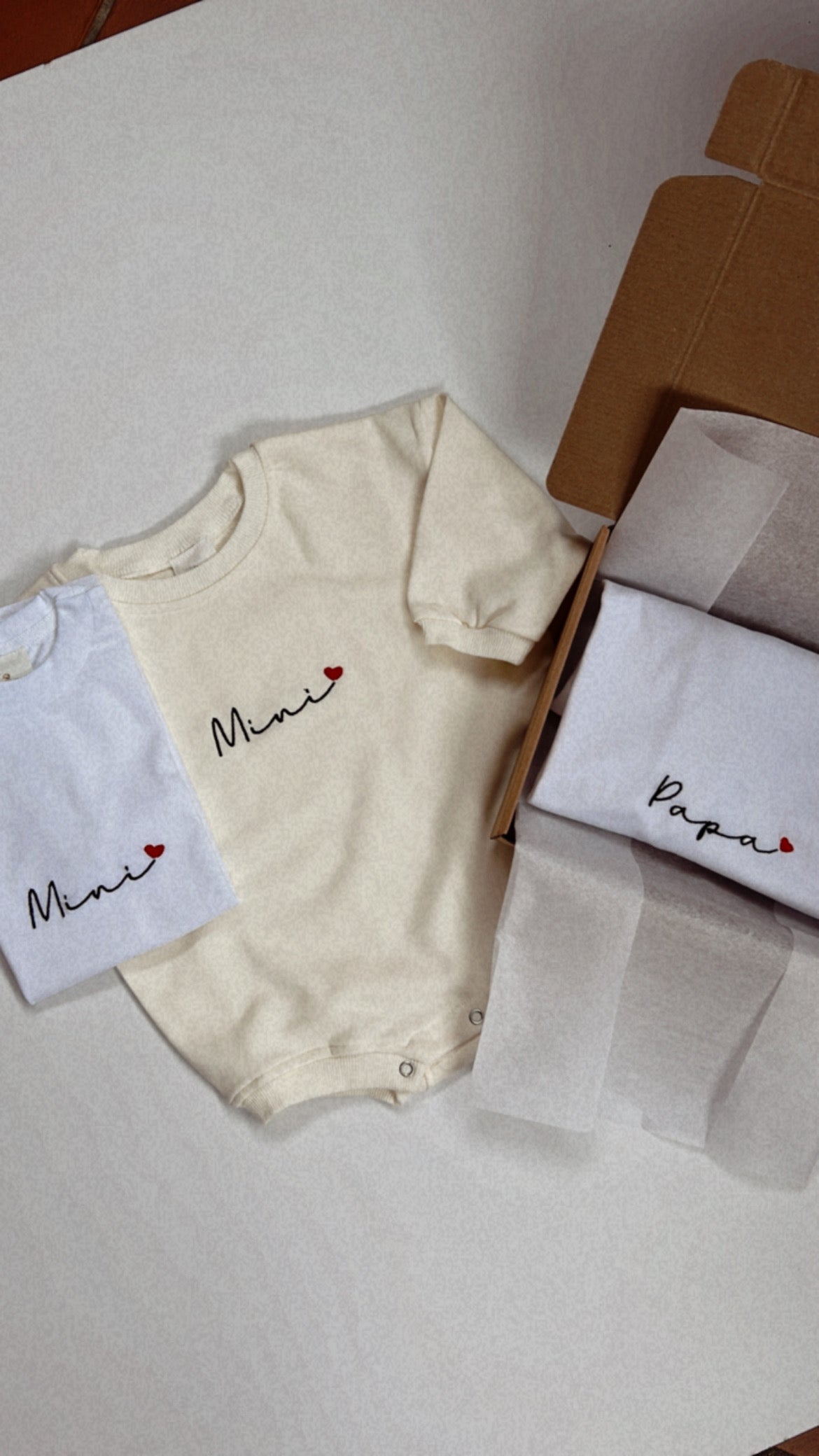 Box Matchy-Matchy genitore e figlio/a - t-shirt & pagliaccetto