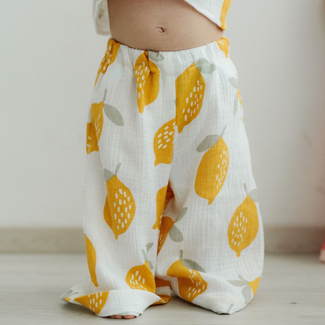 Amalfi | completino bambina top, pantaloni e bandana