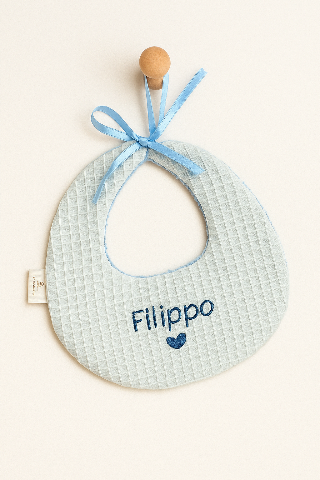 Bavaglino cucito a mano personalizzabile