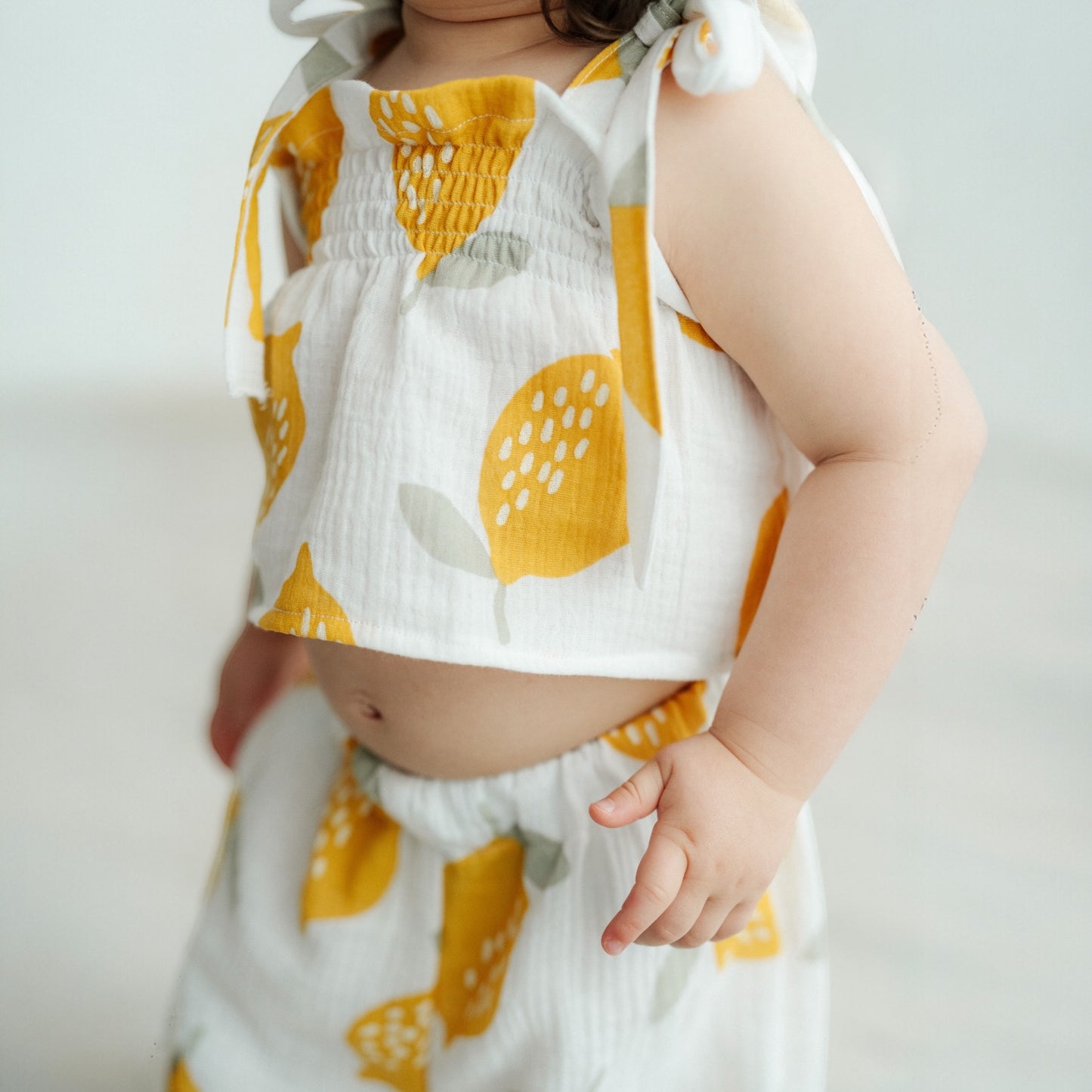 Amalfi | completino bambina top, pantaloni e bandana