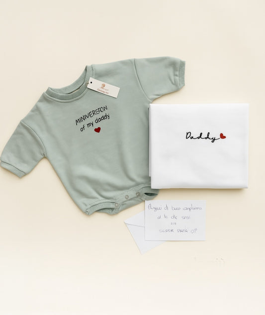 Box Matchy-Matchy genitore e figlio/a - t-shirt & pagliaccetto