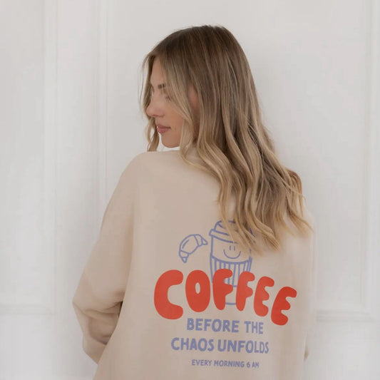 Coffee before chaos | felpa adulto