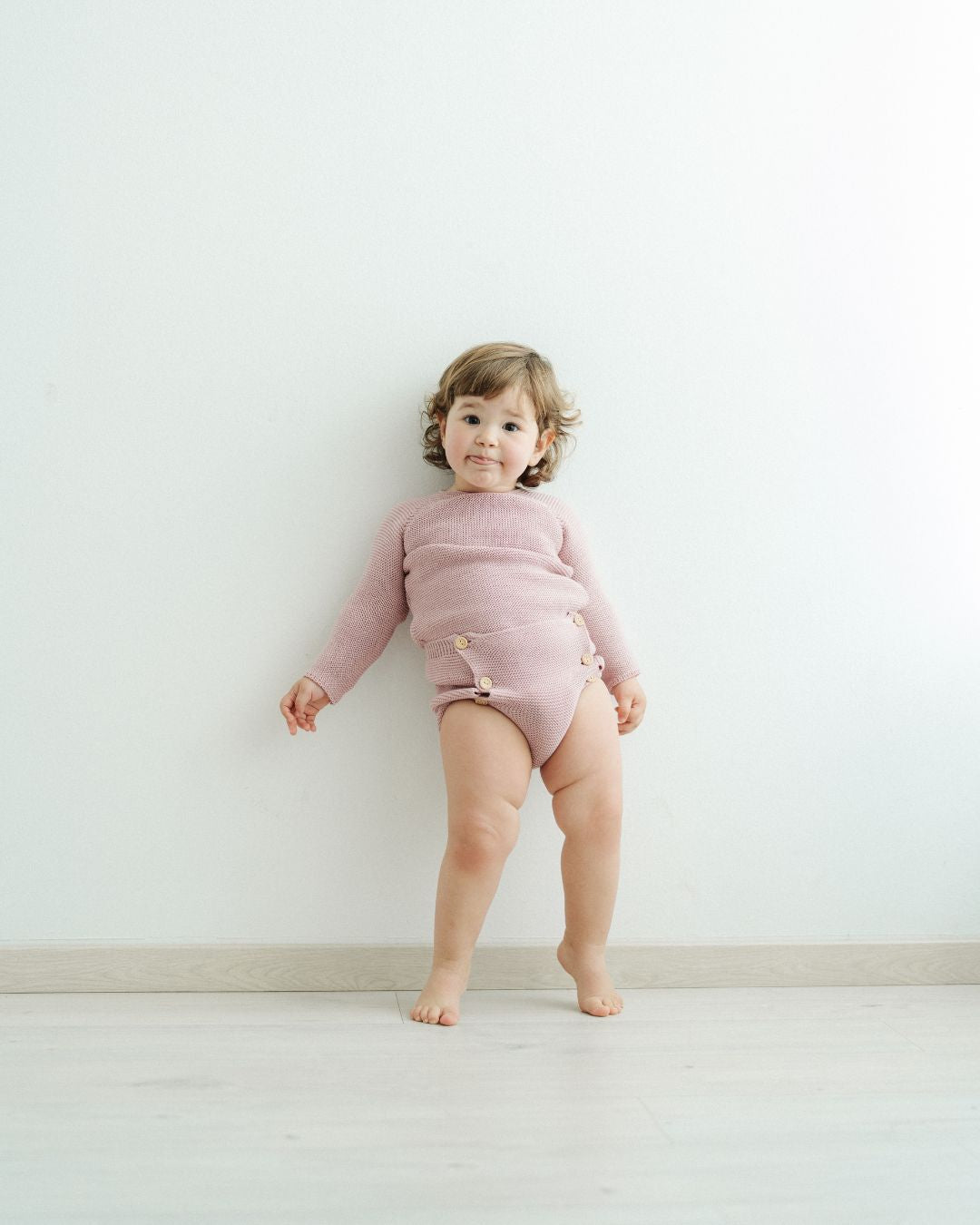 Marsiglia | completino maglia e pantaloncino rifinito a mano