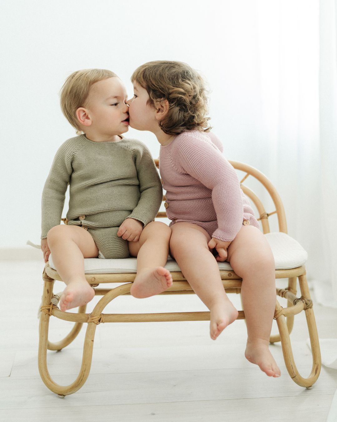 Marsiglia | completino maglia e pantaloncino rifinito a mano