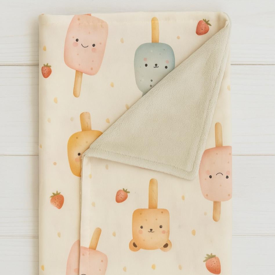 copertina per neonati in mussola di cotone e spugna di bambù fantasia gelatini