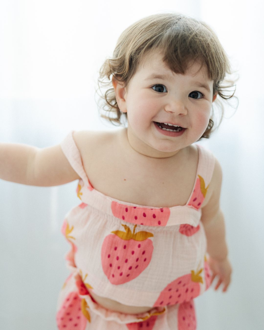 Mini Amalfi | completino bambina top, bloomers e bandana
