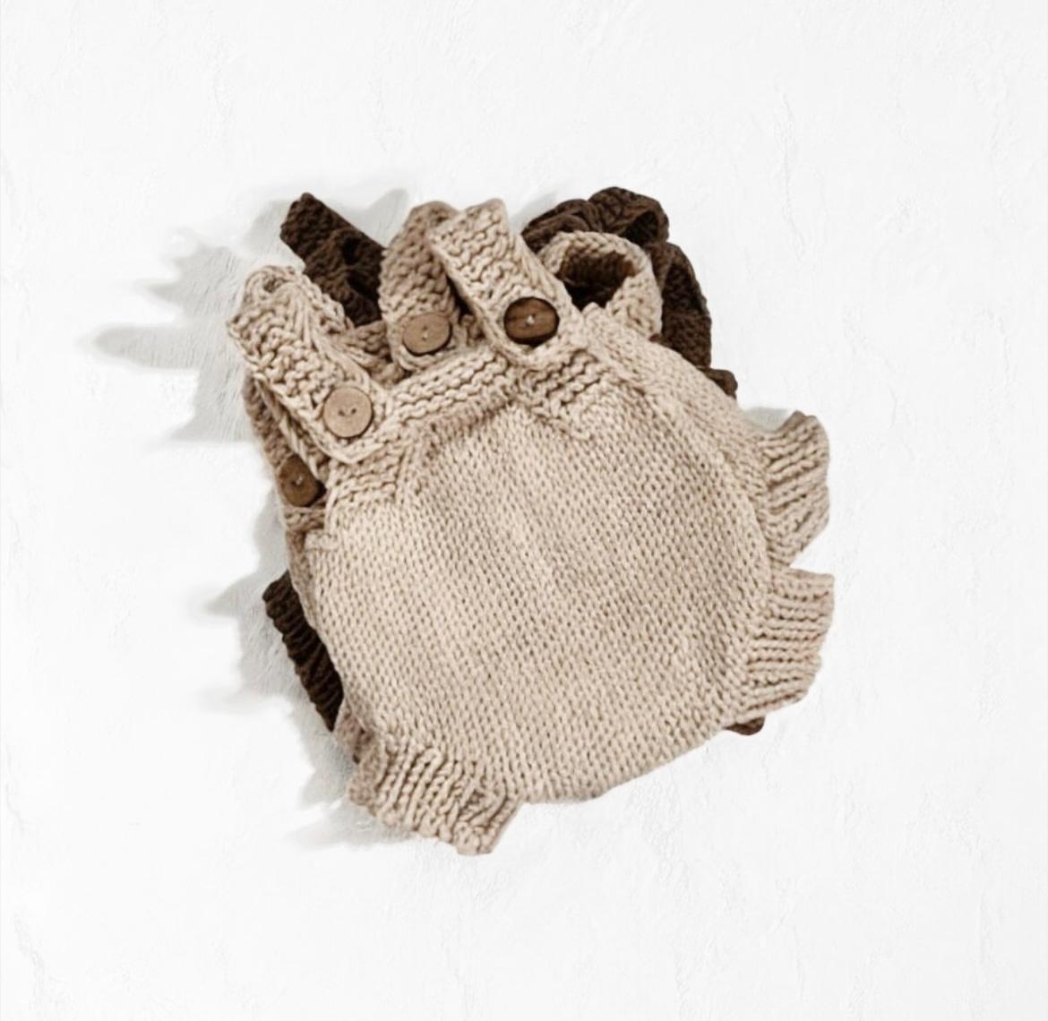 Pagliaccetto newborn in maglia di cotone 100%