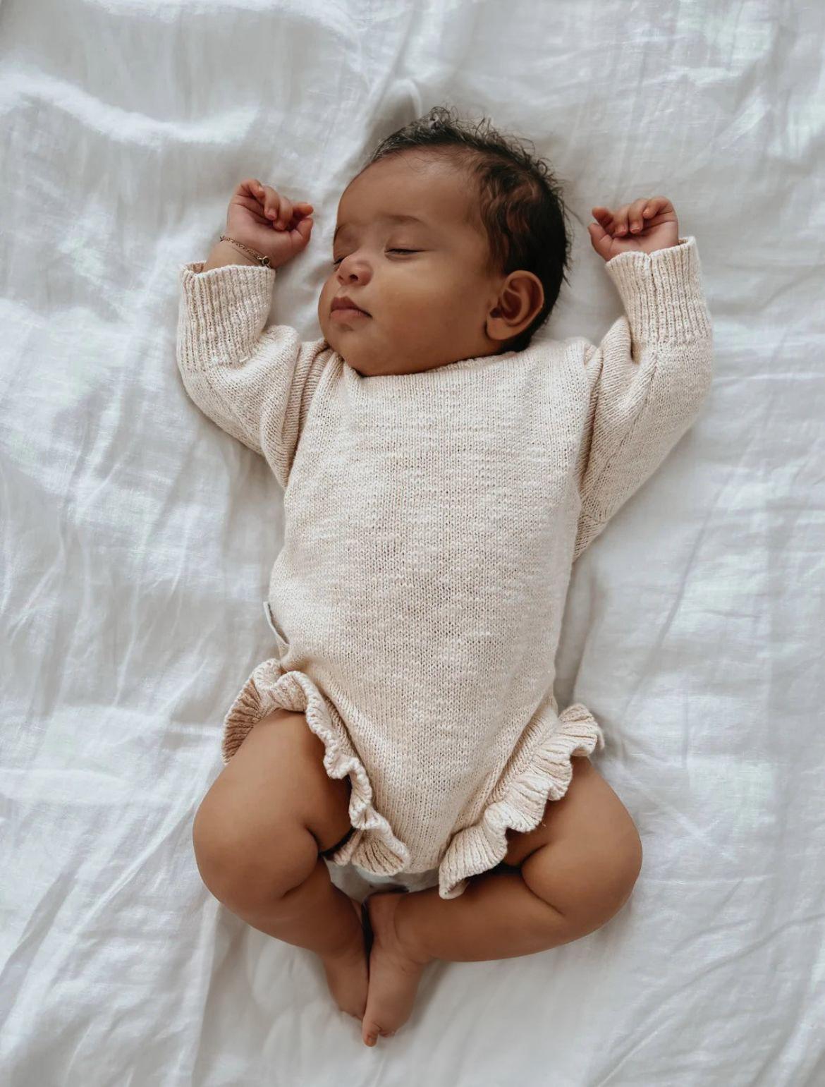 Pagliaccetto volant in cotone biologico