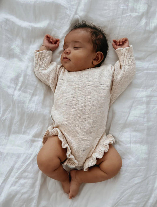 Pagliaccetto volant in cotone biologico