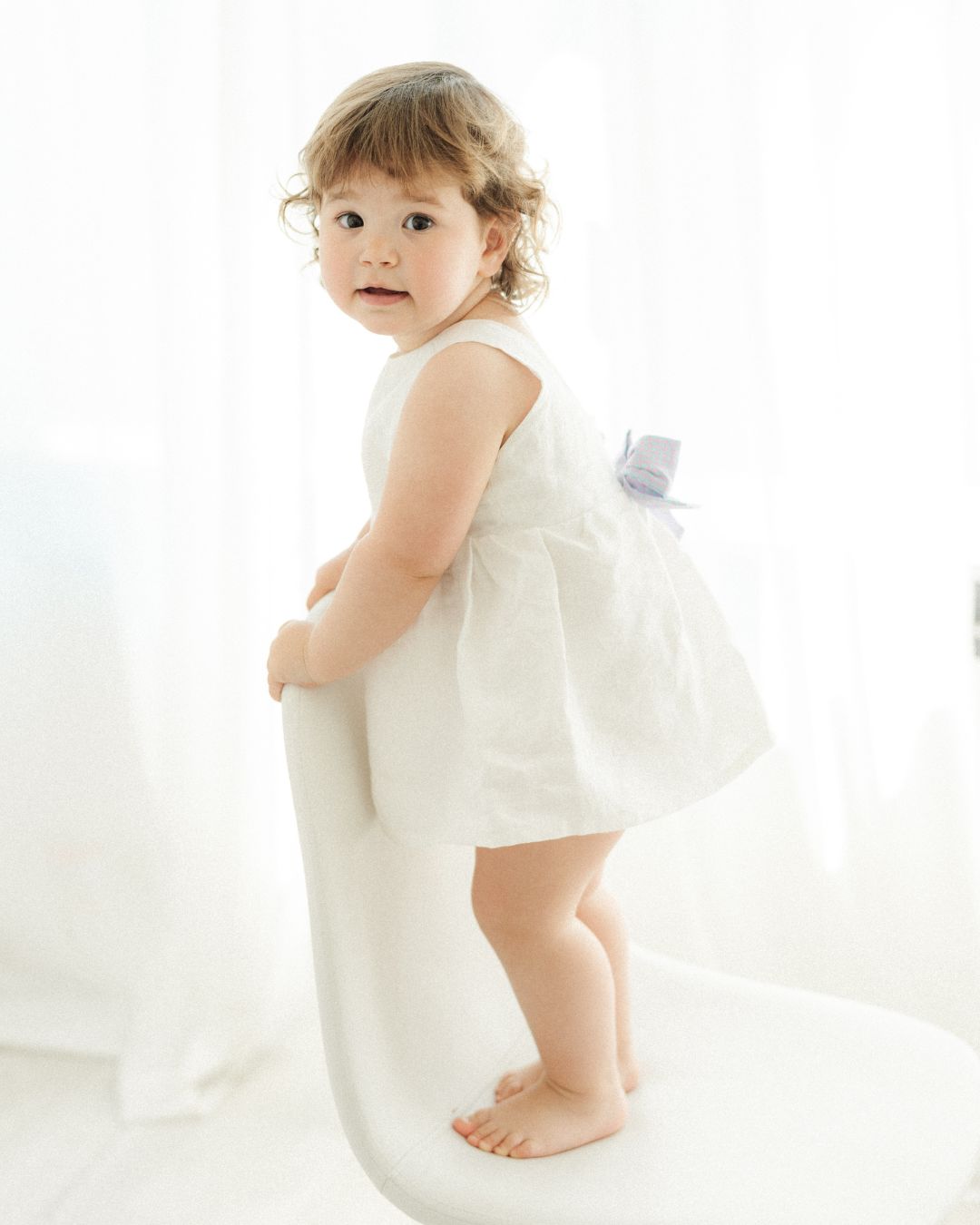 Marbella | vestito elegante bambina in lino