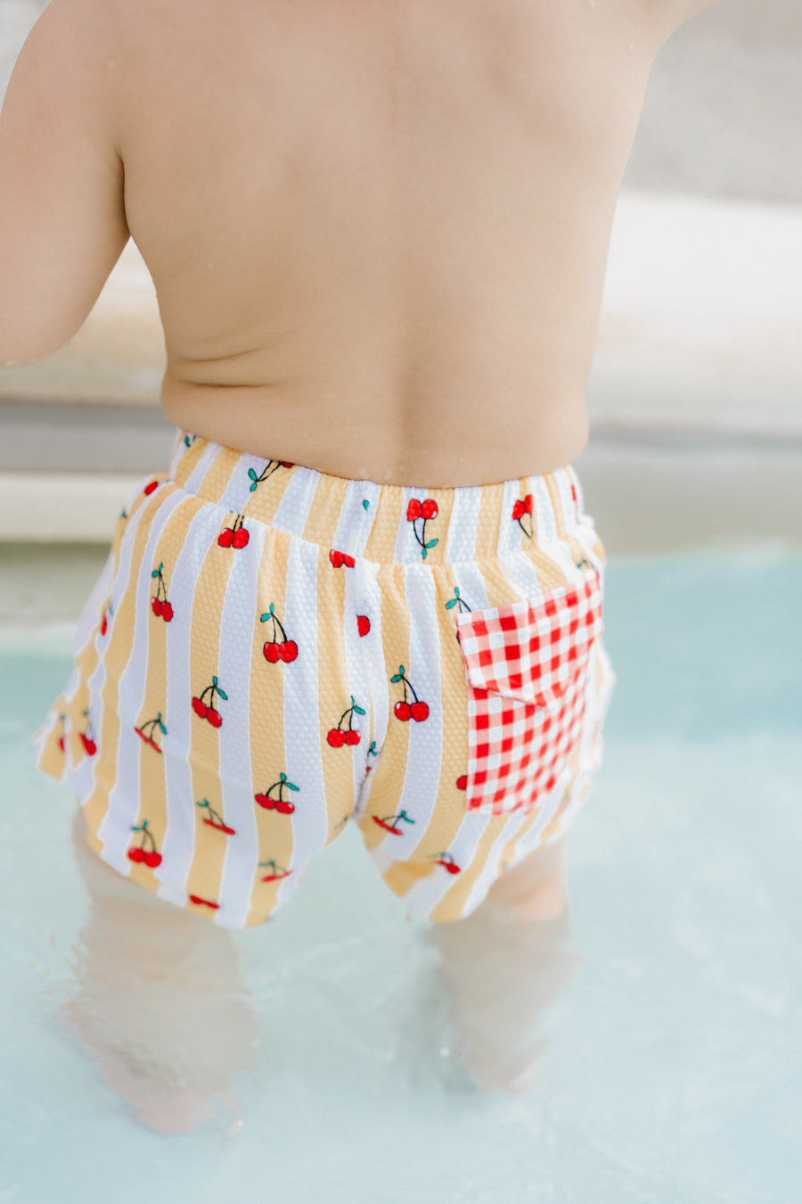 Capri soleil Boy | Costume da bagno a pantaloncino bimbo con ciliegine