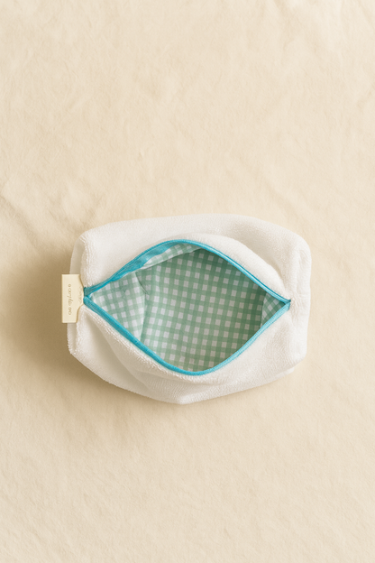 Beauty cucito a mano in spugna di bamboo personalizzabile