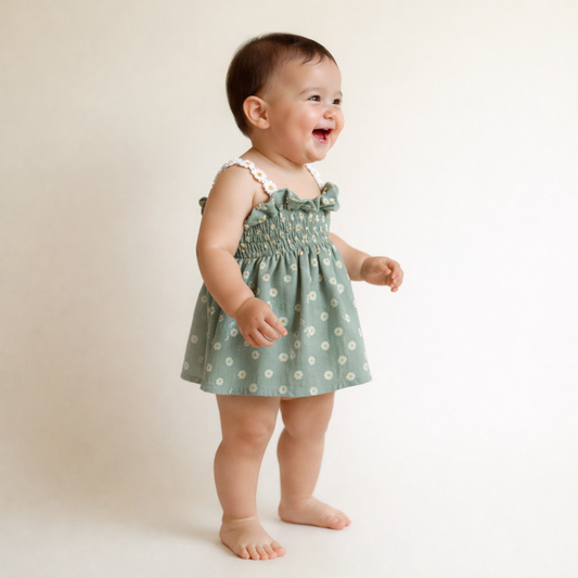 Salina | vestito con corpetto arricciato bambina