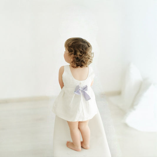 Marbella | vestito elegante bambina in lino