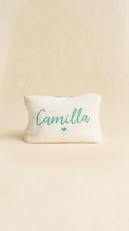 Beauty cucito a mano in spugna di bamboo personalizzabile