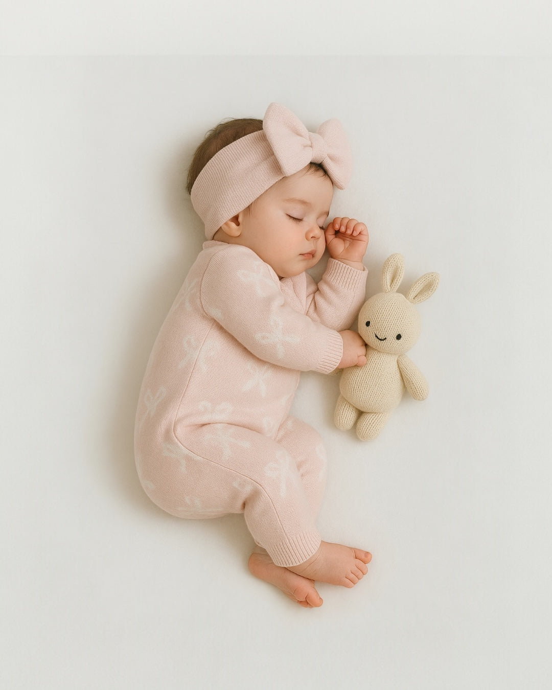 Tutina fiocchetti in maglia 100% cotone biologico