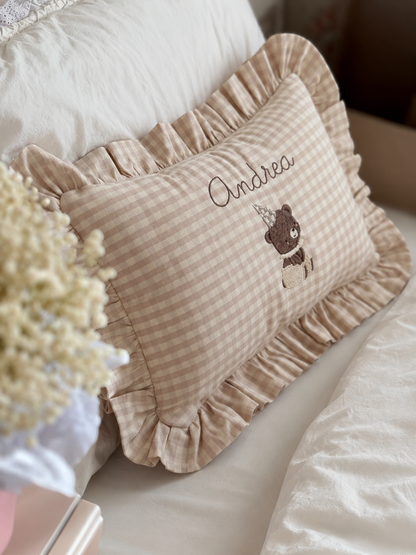 Cuscino nascita personalizzato con ricamo