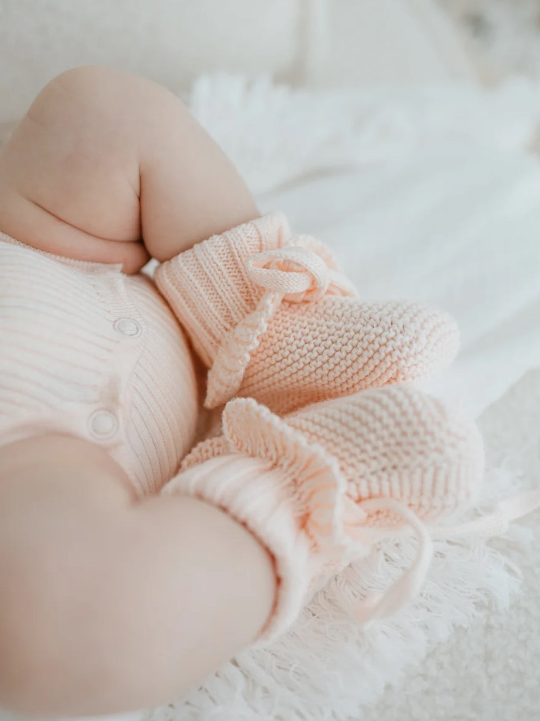 Babbucce BONBON | scarpine neonato in cotone organico rosa