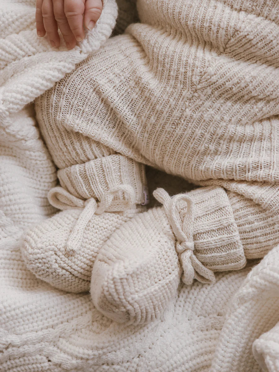 Babbucce VANIGLIA | babbucce in cotone organico panna