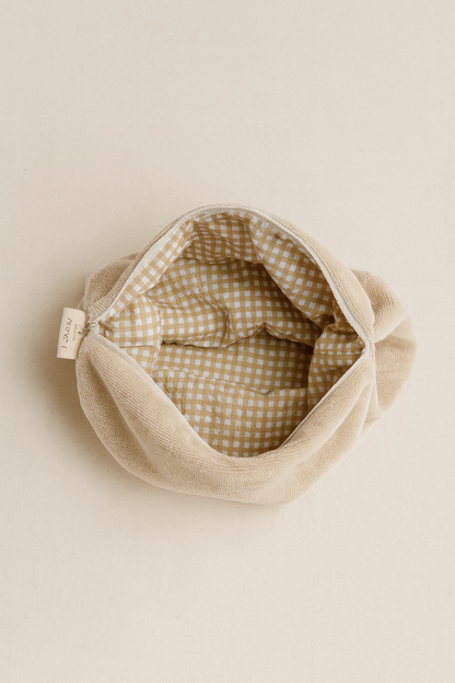 Beauty cucito a mano in spugna di bamboo personalizzabile