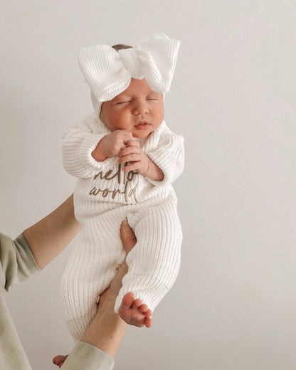 Tutina nascita Hello World – 100% caldo cotone biologico