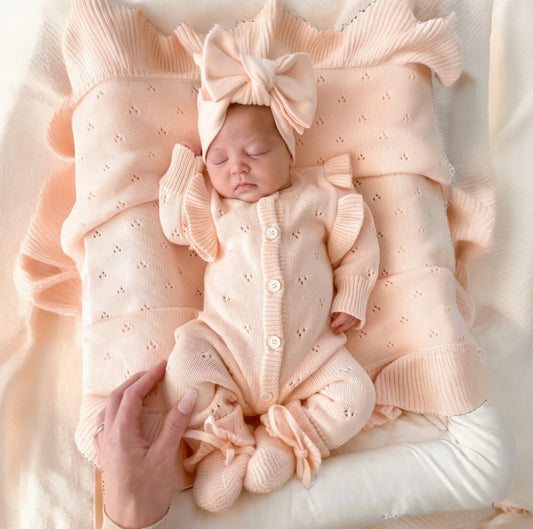 SET BONBON | completo in cotone organico (cappellino+tutina+babbucce)