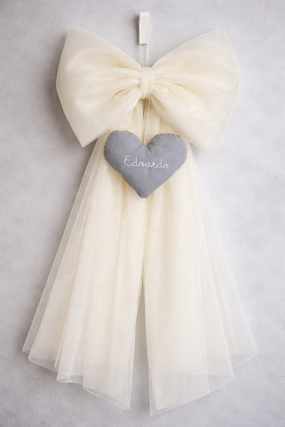 Maxi fiocco nascita in tulle | + colori