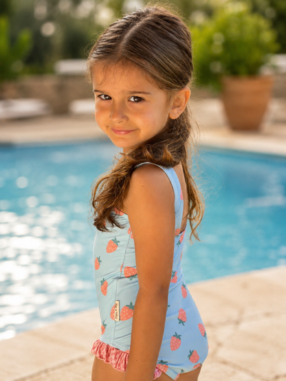 Malibu Strawberry Girl | Costume da bagno bambina intero fantasia fragoline