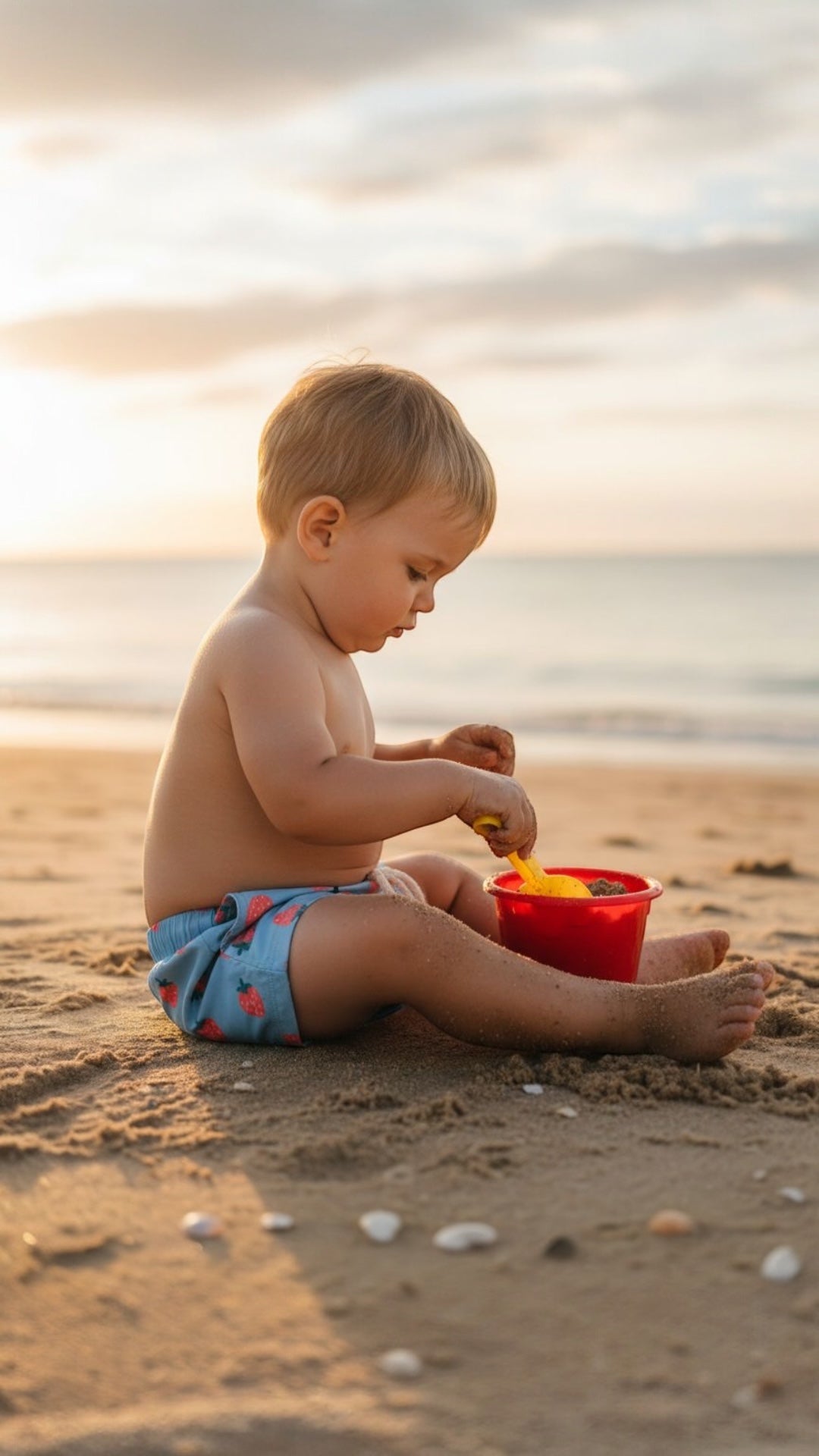 Malibu Strawberry Boy | Costume da bagno a pantaloncino bimbo con fragoline