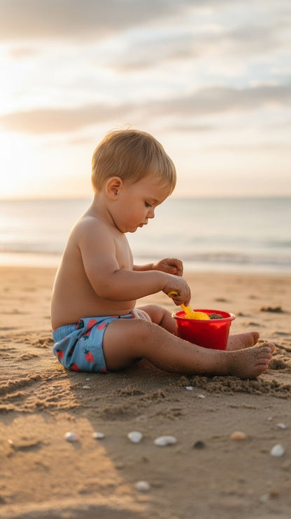 Malibu Strawberry Boy | Costume da bagno a pantaloncino bimbo con fragoline
