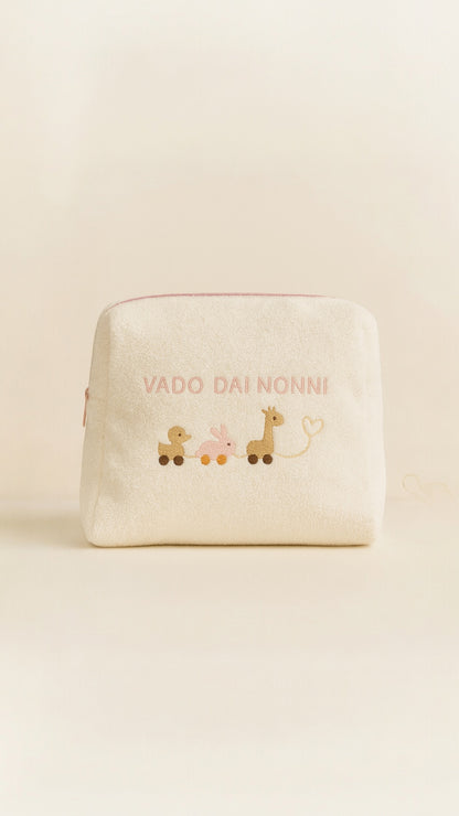 Beauty cucito a mano in spugna di bamboo personalizzabile