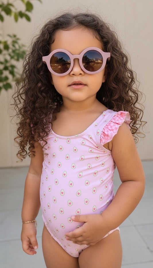 Sweet guacamole | Costume da bagno bambina intero fantasia avocado