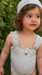 Baby Amalfi | set costume da bagno intero + cuffia
