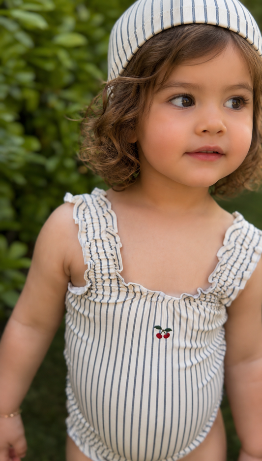 Baby Amalfi | set costume da bagno intero + cuffia