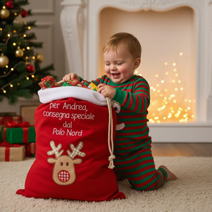 Sacco di Babbo Natale personalizzato