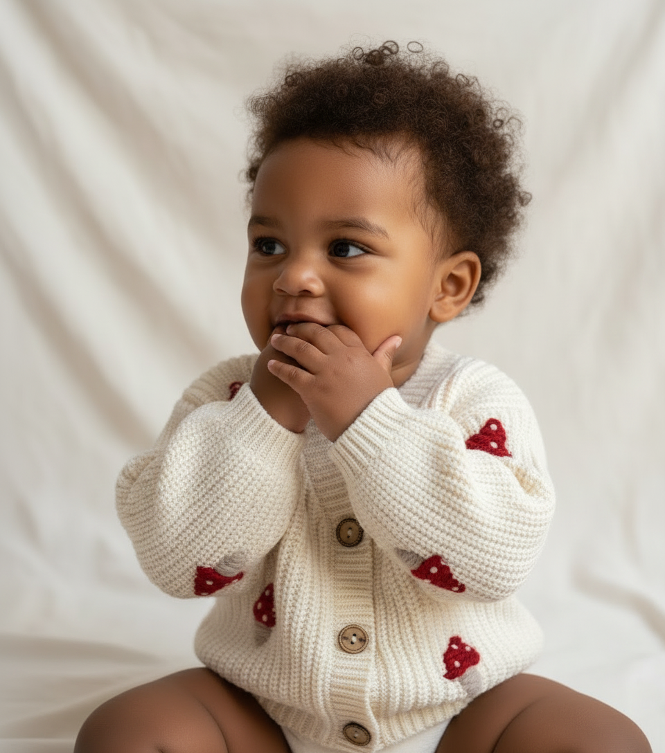 Cardigan ricamato a mano