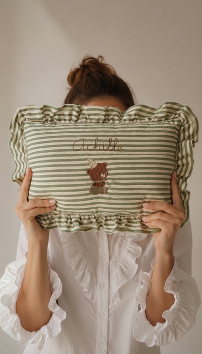 Cuscino nascita personalizzato con ricamo