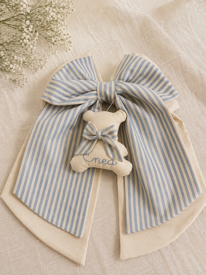 Fiocco nascita doppio Teddy o Cuore + colori