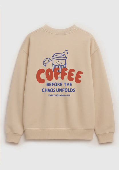 Coffee before chaos | felpa adulto