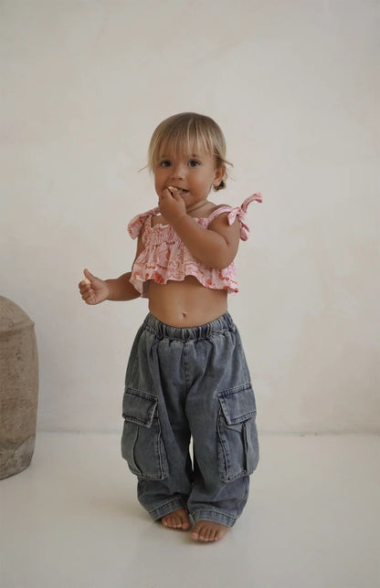 Cargo Capri Denim