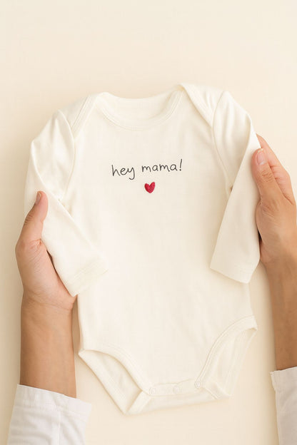 body per neonati a manica lunga personalizzabile con ricamo