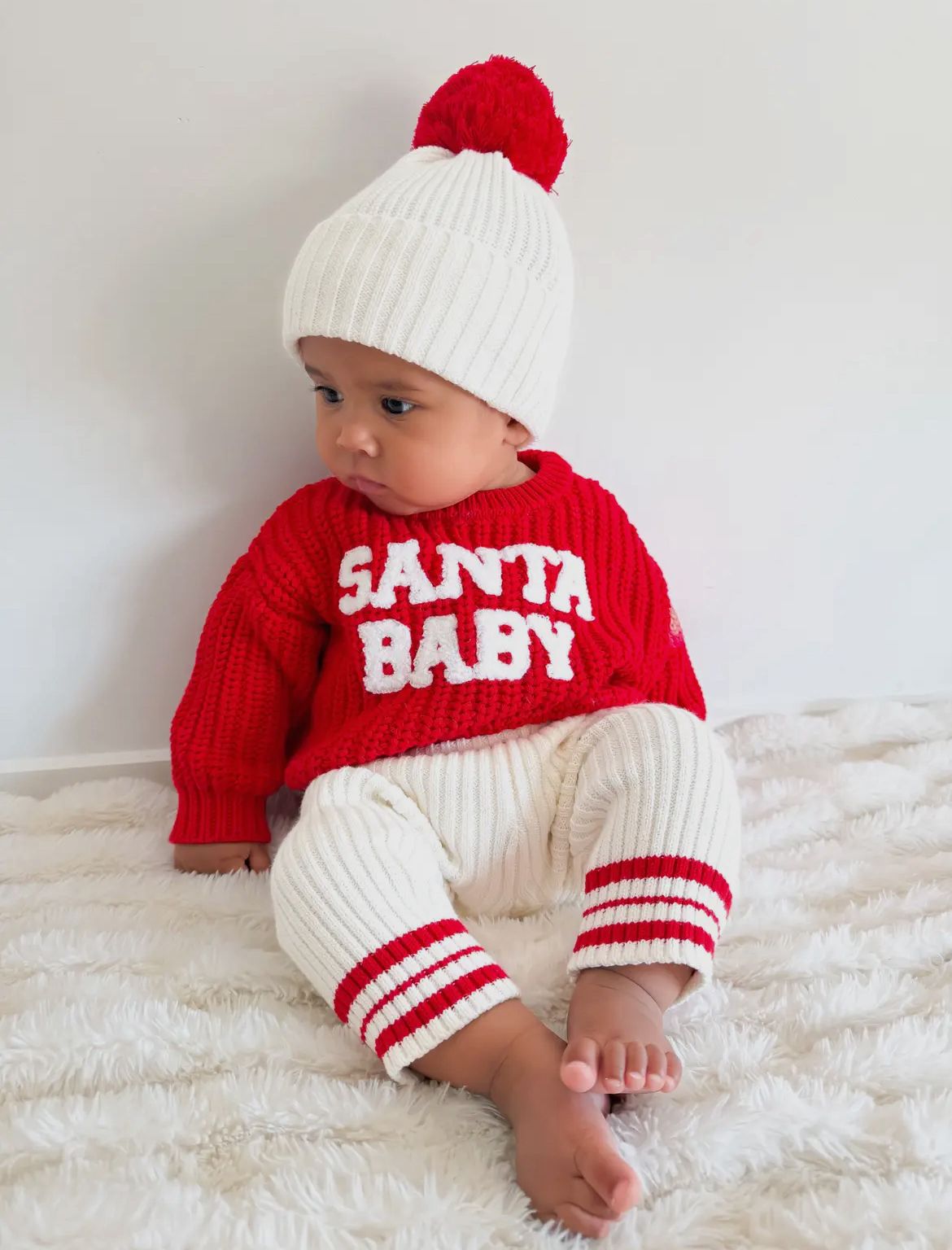 Cappellino di Natale con pom pom