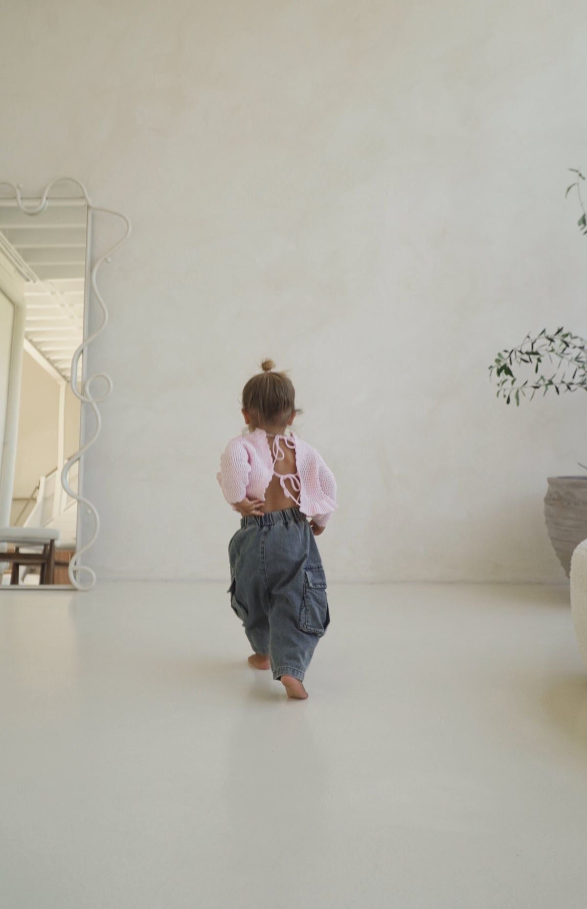 Capri crochet rosa (100% cotone organico)