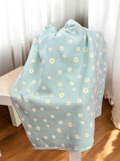 Daisy - copertina con volant in 100% cotone Jersey waffle