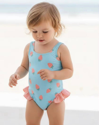 Malibu Strawberry Girl | Costume da bagno bambina intero fantasia fragoline
