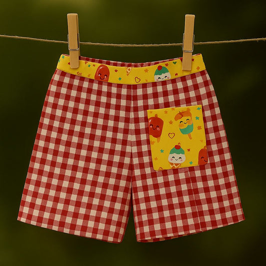 Costume da bagno bambino | boxer rossi