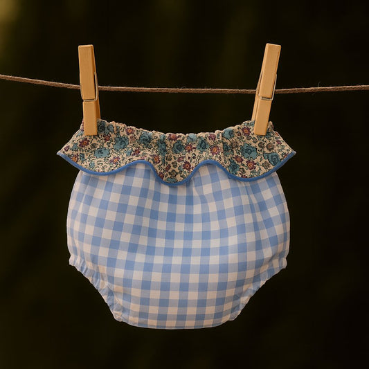 Costume da bagno bambina | slip azzurro