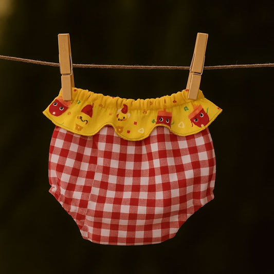 Costume da bagno bambina | slip rosso