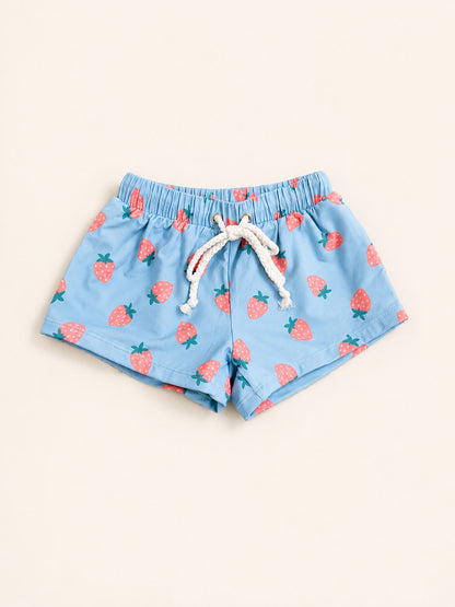 Malibu Strawberry Boy | Costume da bagno a pantaloncino bimbo con fragoline